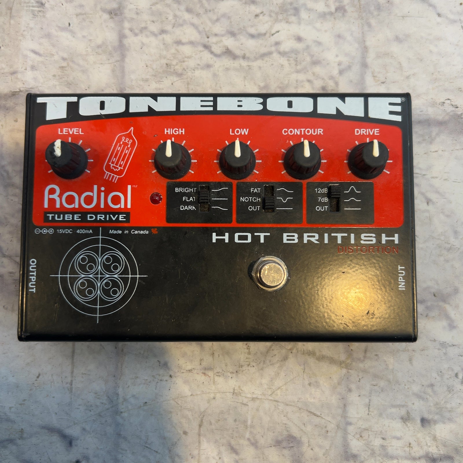 Radial Hot British distortion Overdrive pedal