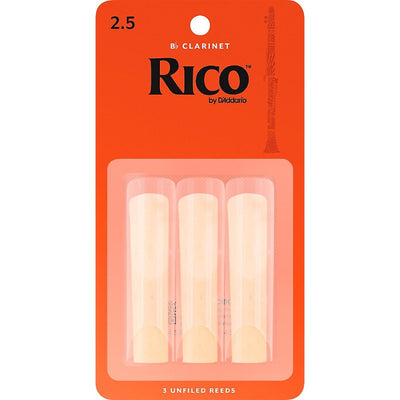 Rico Bb Clarinet Reeds 2.5 - 3-Pack