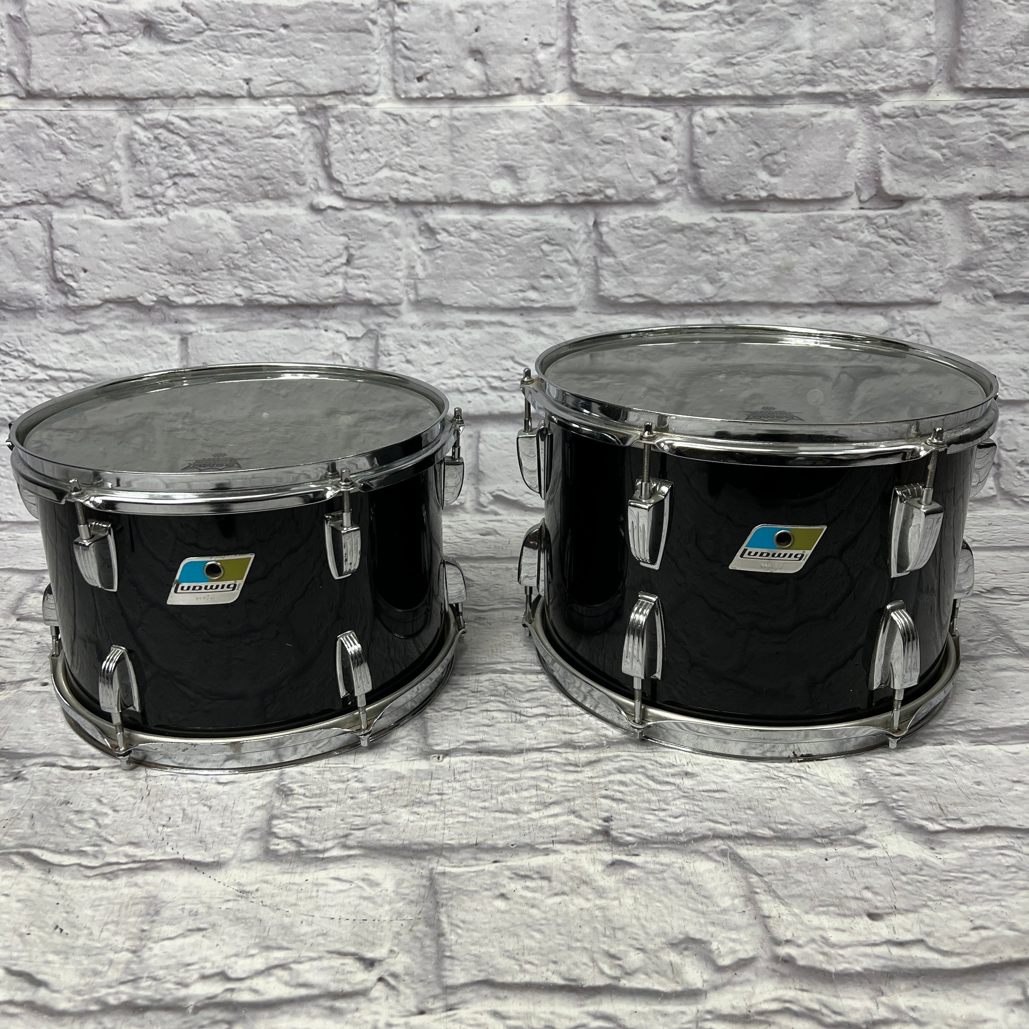 Ludwig Blue Olive Vistalite 12 13 16 22 with 14x5 Snare - Black