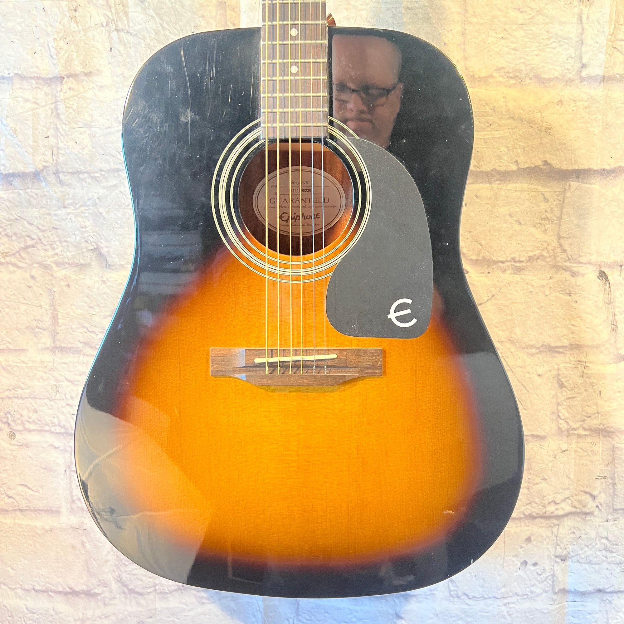 Epiphone Pro-1 VS Acoustic Headstock Crack AS-IS