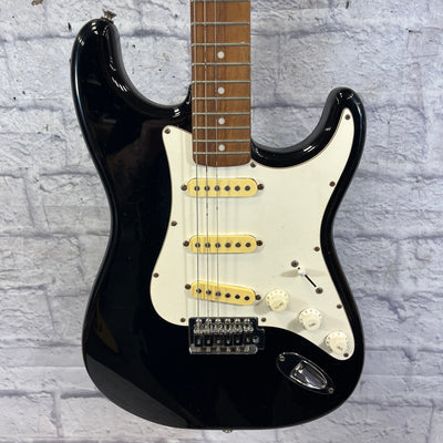 Austin Strat Style Black Electric Guitar S-S-S