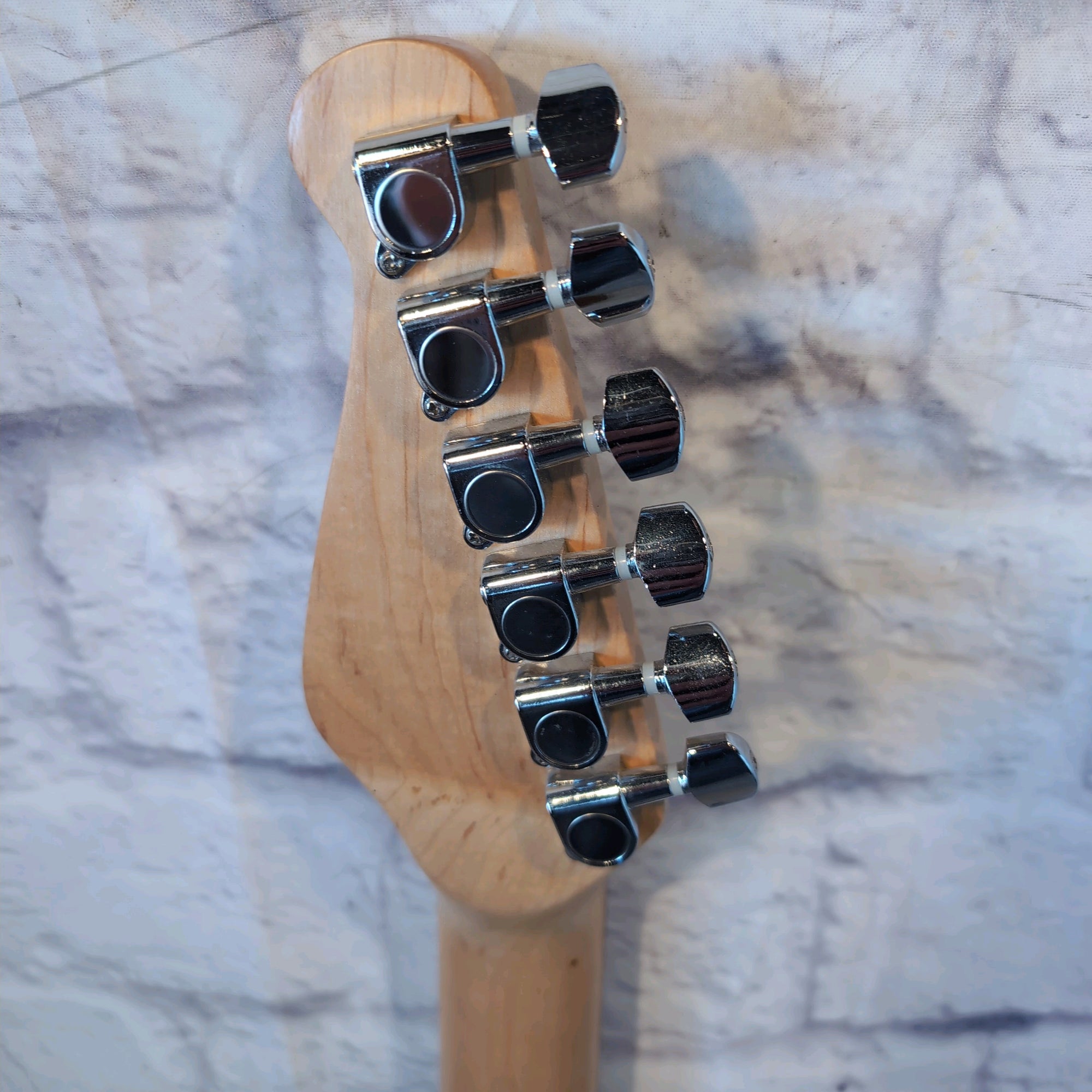 J Reynolds Transparent Teal Strat Style Electric Guitar