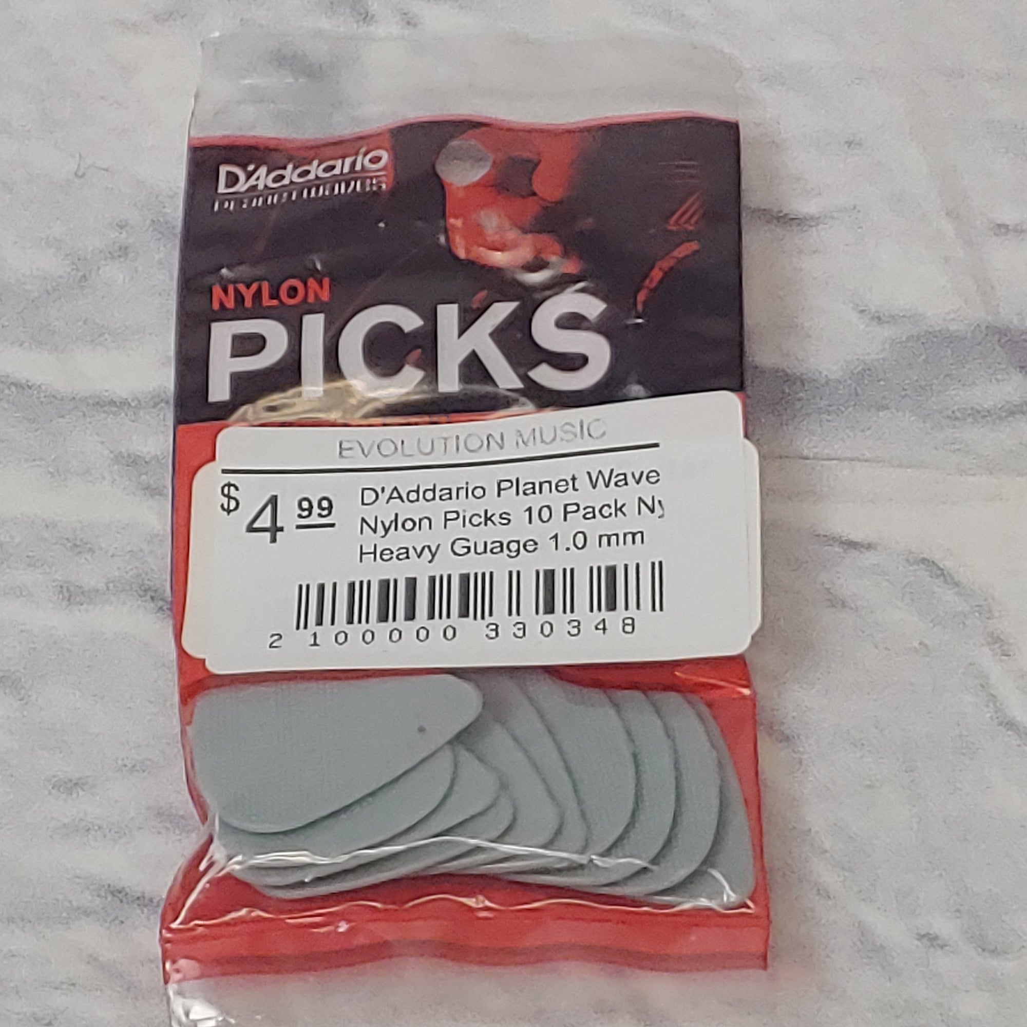 D'Addario Planet Waves Nylon Picks 10 Pack Nyflex Heavy Guage 1.0 mm