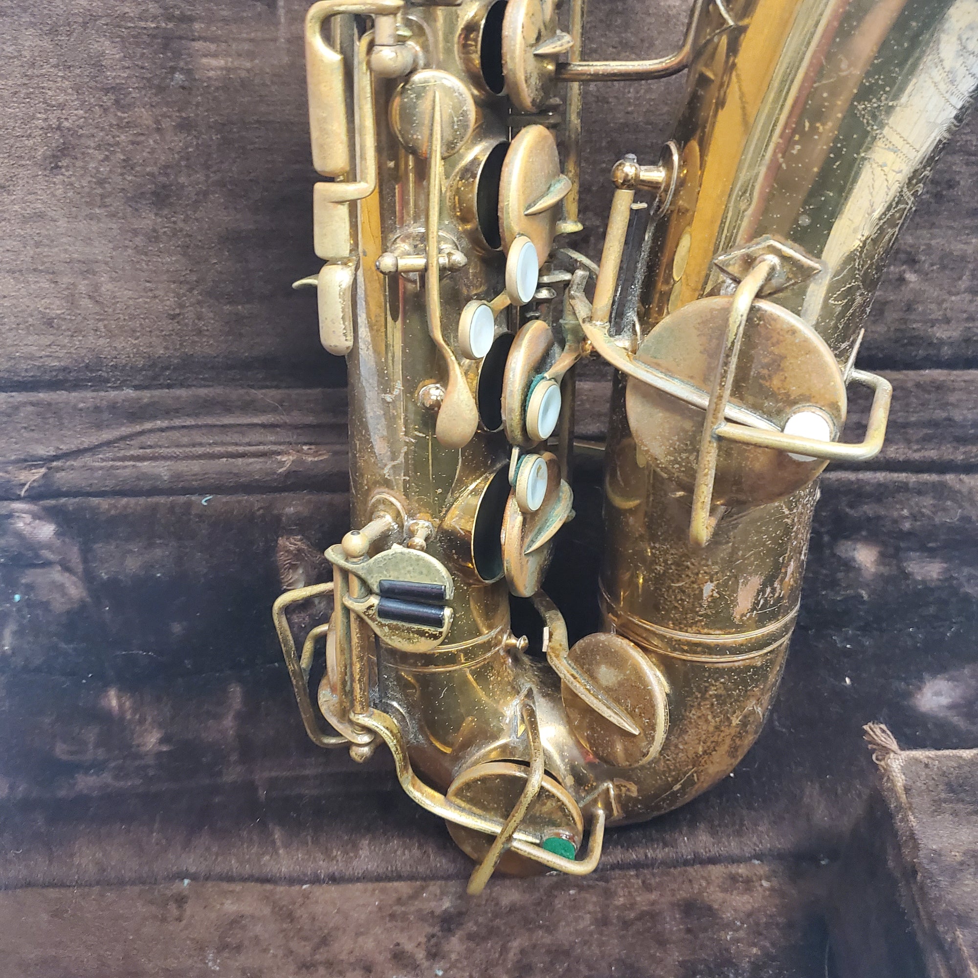Vintage Buescher True Tone Low Pitch Saxophone 1920s with Original Case -143730
