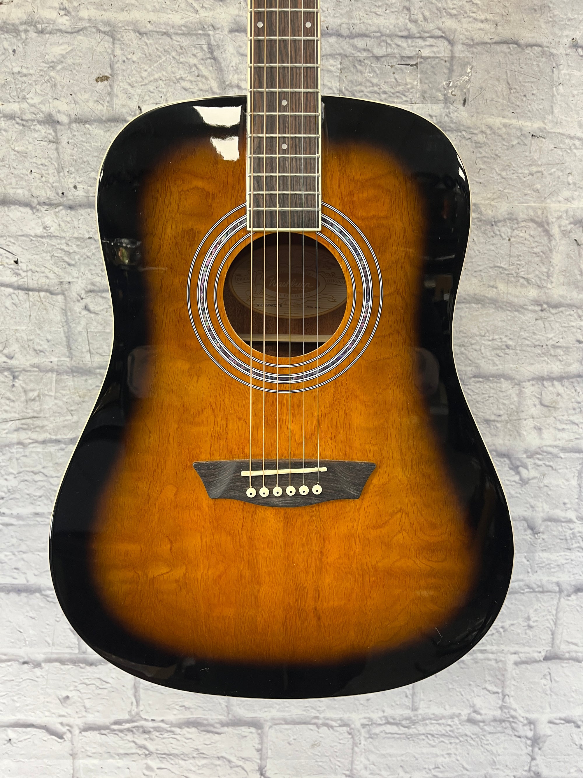Washburn WSHAGPAKQTTB Dreadnaught Acoustic Guitar