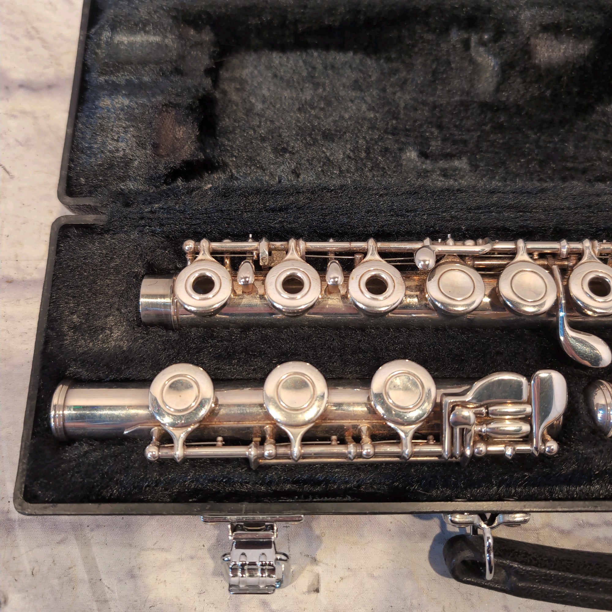 Yamaha Model YFL-385 II Flute Silver Head Open Hole Low B