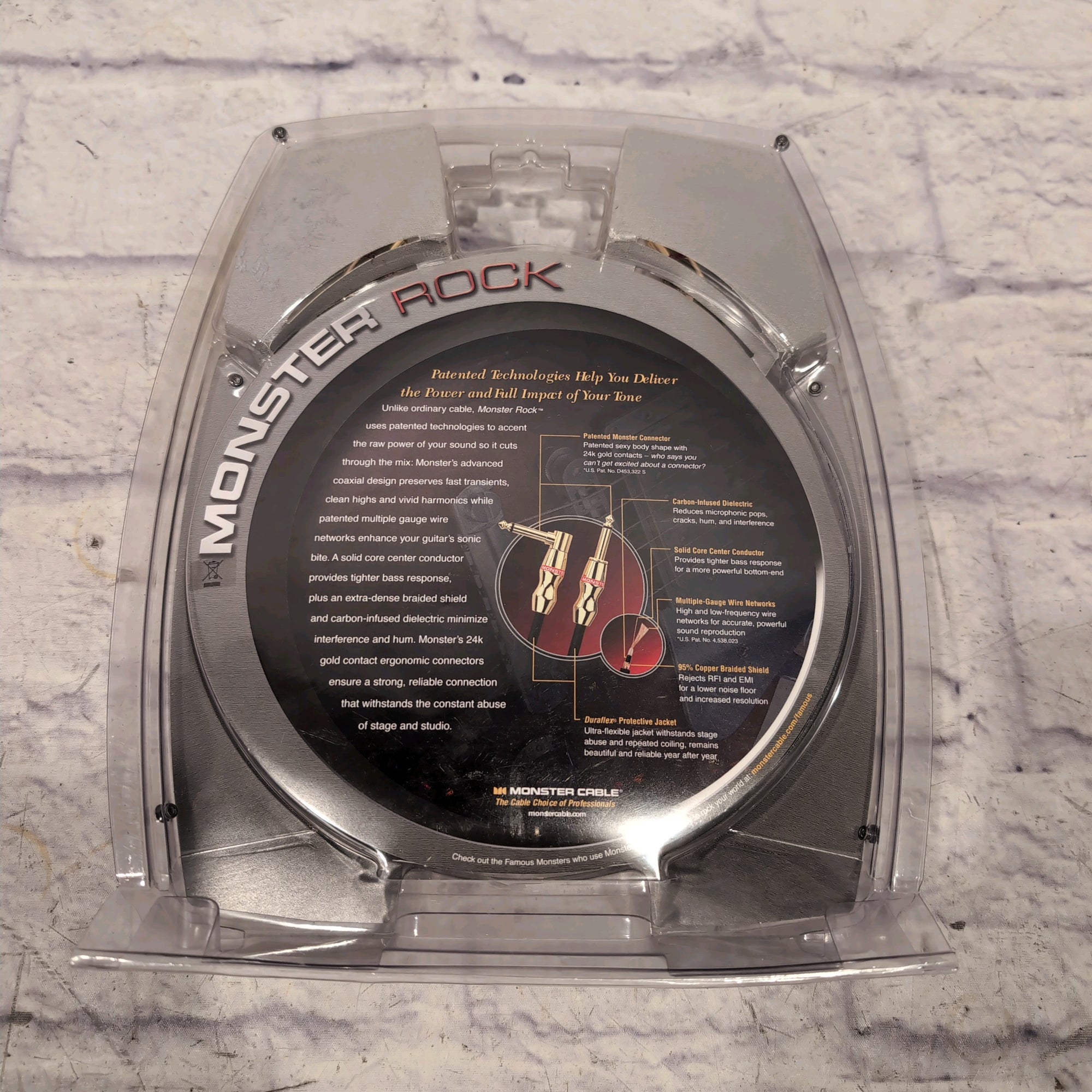 Monster Prolink Rock Guitar Cable 12' Straight to Straight