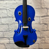 Unknown Blue 4/4 Violin W/ Case