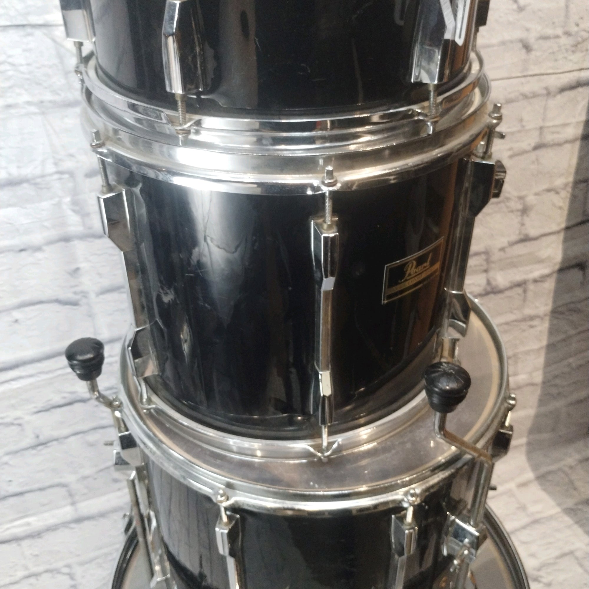 Pearl Export Black Drum Kit and Rack 12 13 16 22