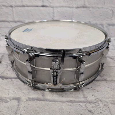 Ludwig Acrolite No 404 1970s 8-Lug Aluminum 5x14 Snare Drum Blue/Olive Badge w/blue case