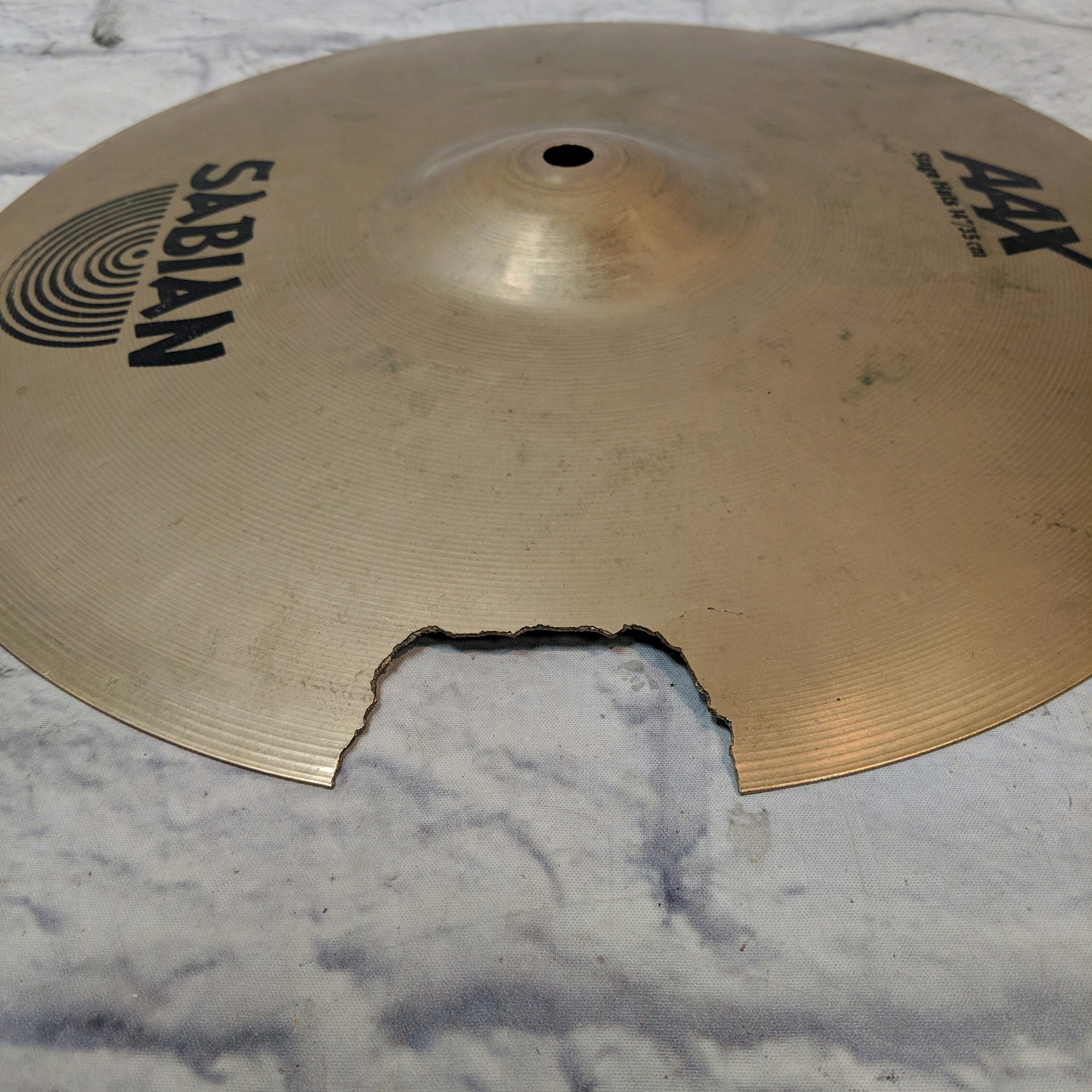 Sabian 14 AAX Stage Hat Top Cymbal Single CRACKED