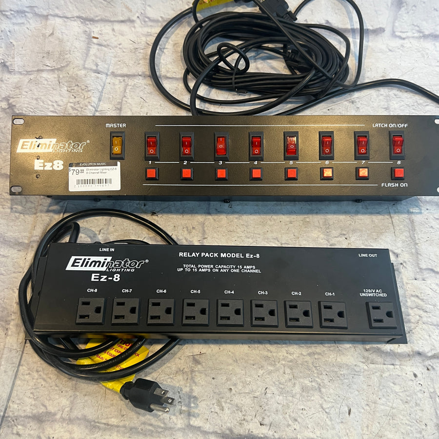 Eliminator Lighting EZ-8  8 Channel Lighting Controller with Relay