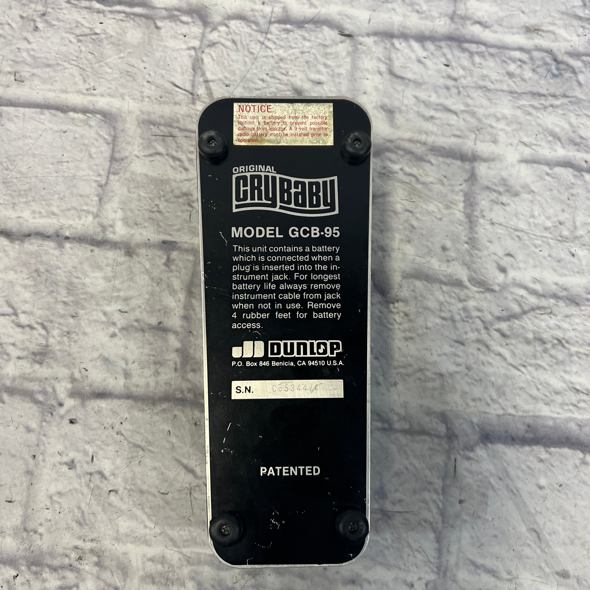 Dunlop GCB-95 Crybaby Wah Pedal