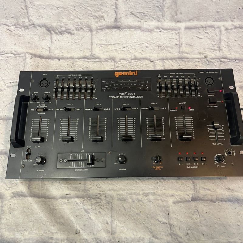 Gemini PMX-2001 DJ Mixer - Evolution Music Gemini PMX-2001 DJ Mixer - Evolution Music