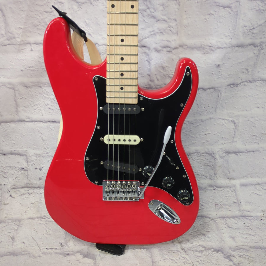 Unknown Partscaster Strat Red & Black Electric Guitar