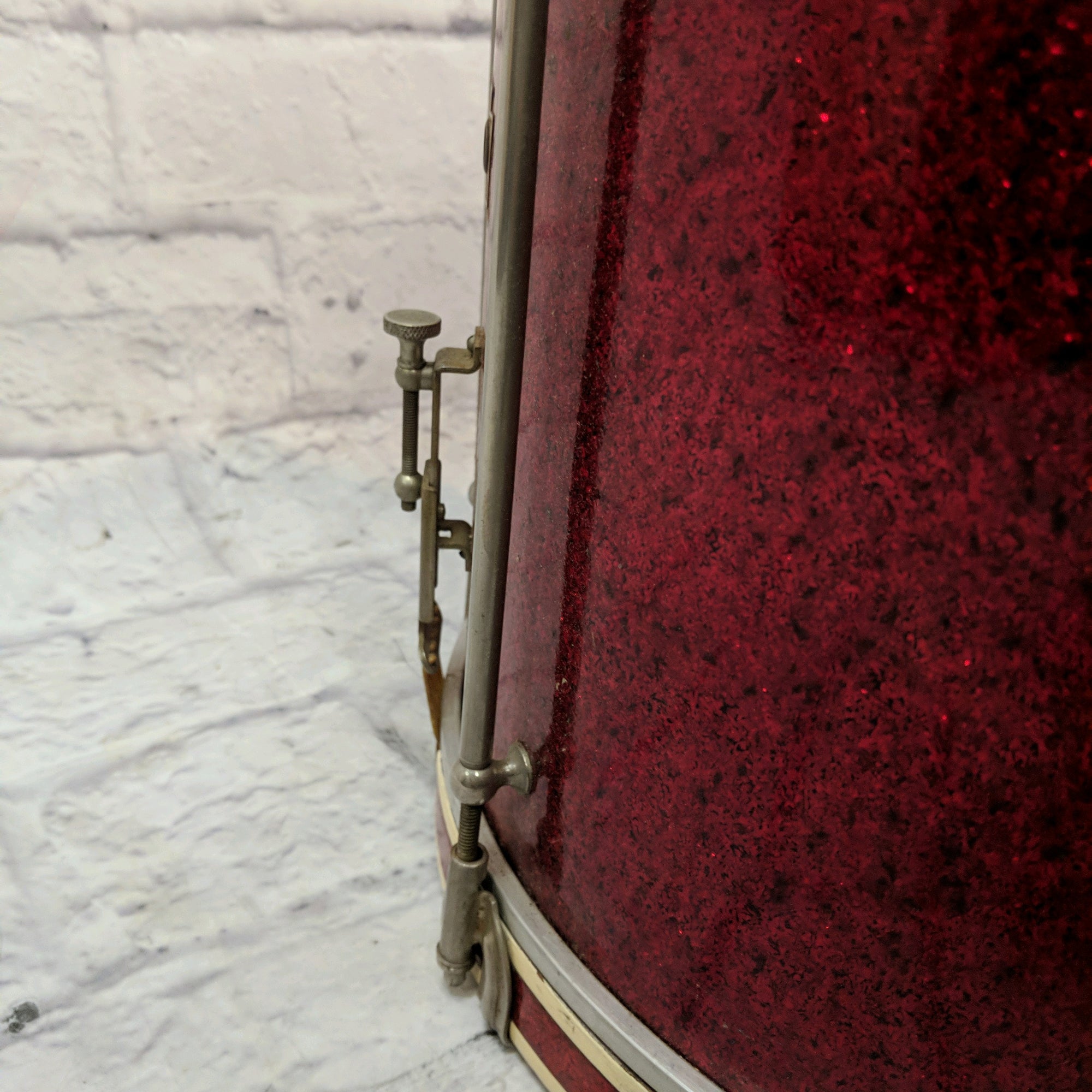 Vintage Ludwig Crimson Marching Snare 16 x 10.5