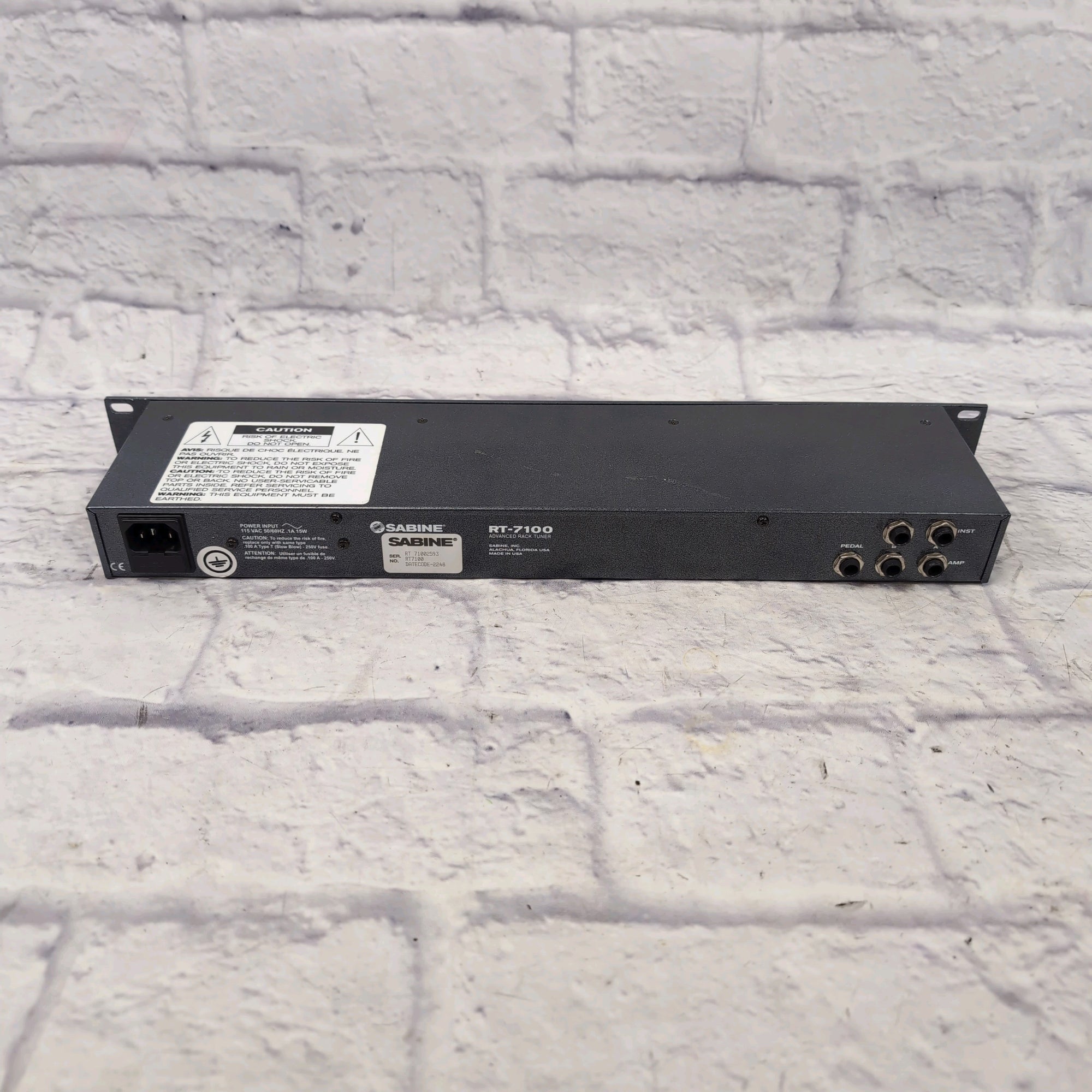 Sabine RT-7100 Rack Tuner