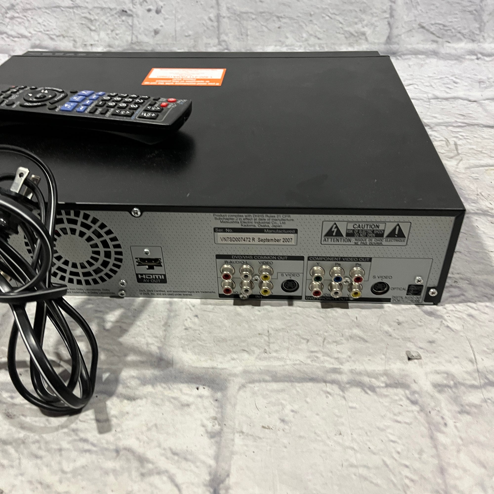 Panasonic DMR-EZ47V DVD/VHS Player