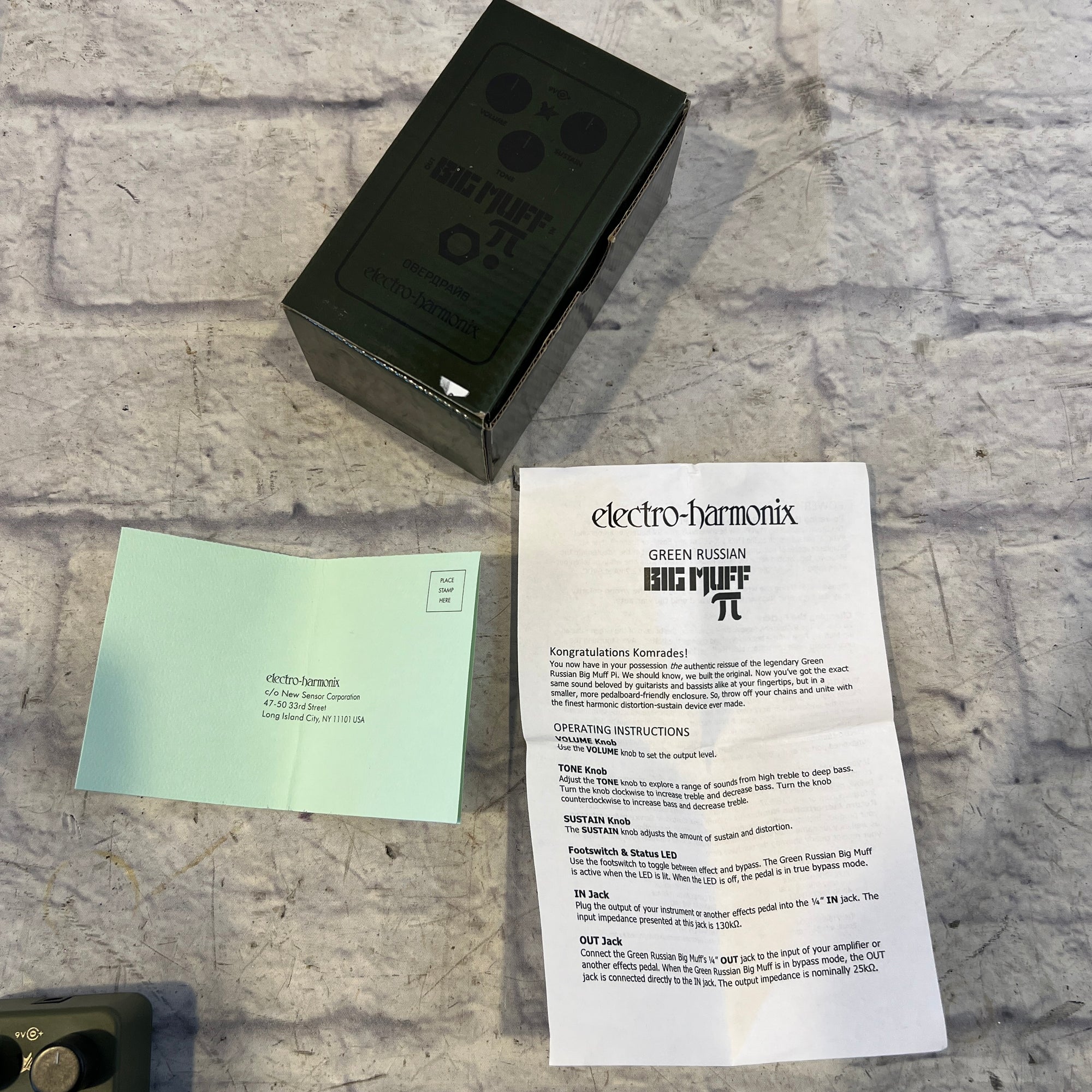 Electro-Harmonix Green Russian Big Muff Reissue Fuzz Pedal