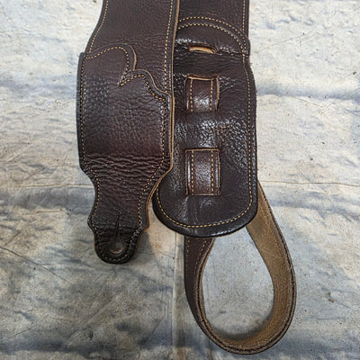 Franklin Straps 3" Chocolate Glove / Gold Stitching  Strap