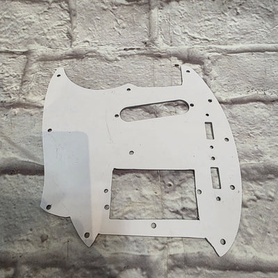 Unknown Fender Off-set Series Mustang Style Pickguard Ivory White Pickguard