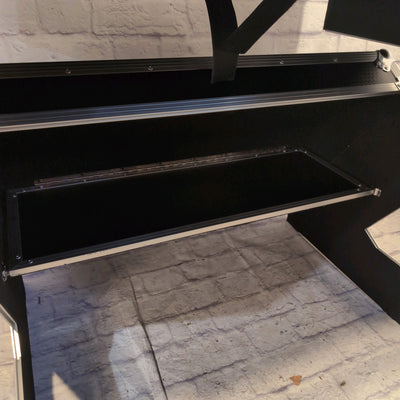 ProX XS-ZTABLEBL JR Portable Z-Style DJ Table Flight Case w/ Handles Wheels Black