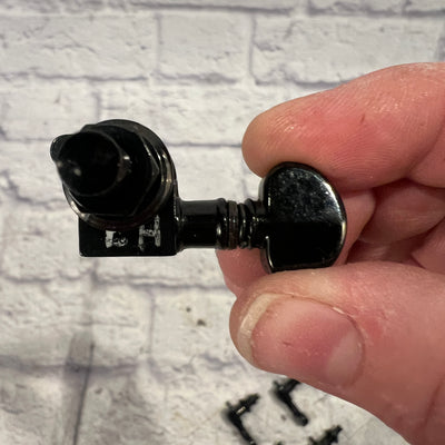 Grover 6-In-Line Black Electric Guitar Tuning Machines