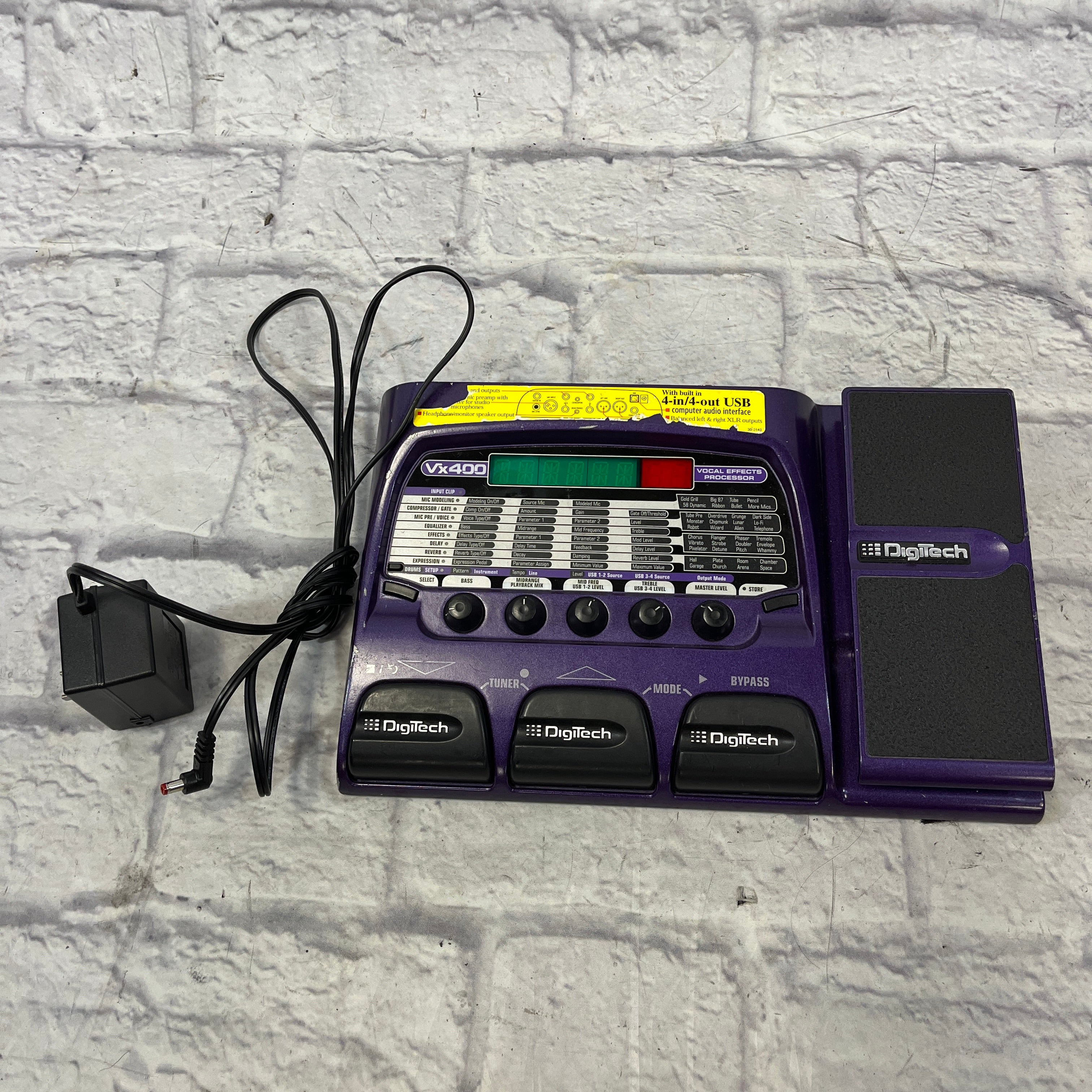 Digitech VX400 Vocal Processor with Power supply - Evolution