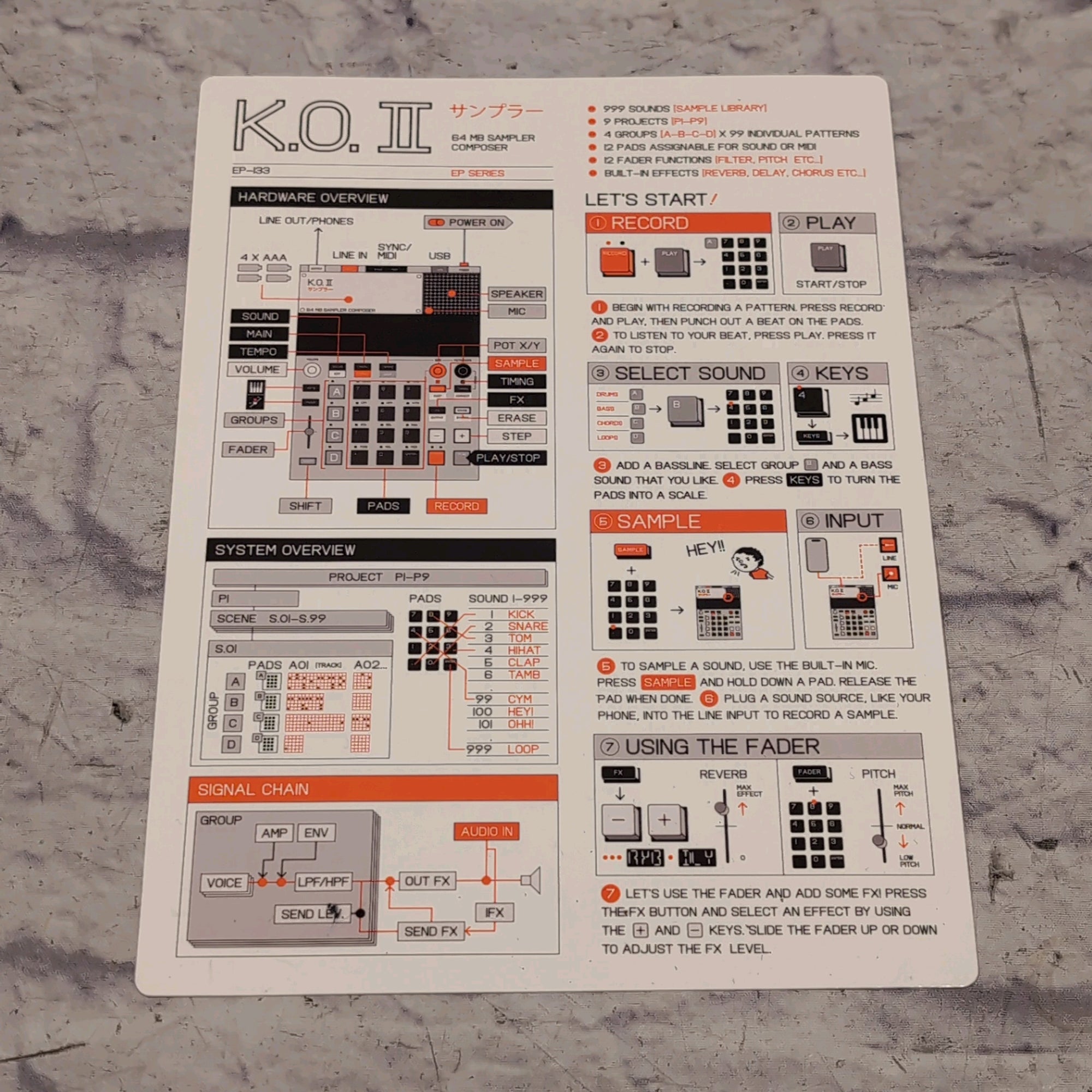 Teenage Engineering EP–133 K.O. II Sampler