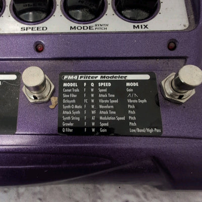 Line 6 FM4 Filter Modeler Guitar Multi Effects Pedal w/ Power Supply