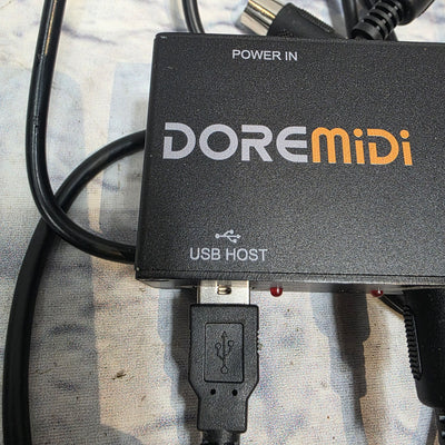 DoreMiDi USB MIDI Host With Midi Cables Controller