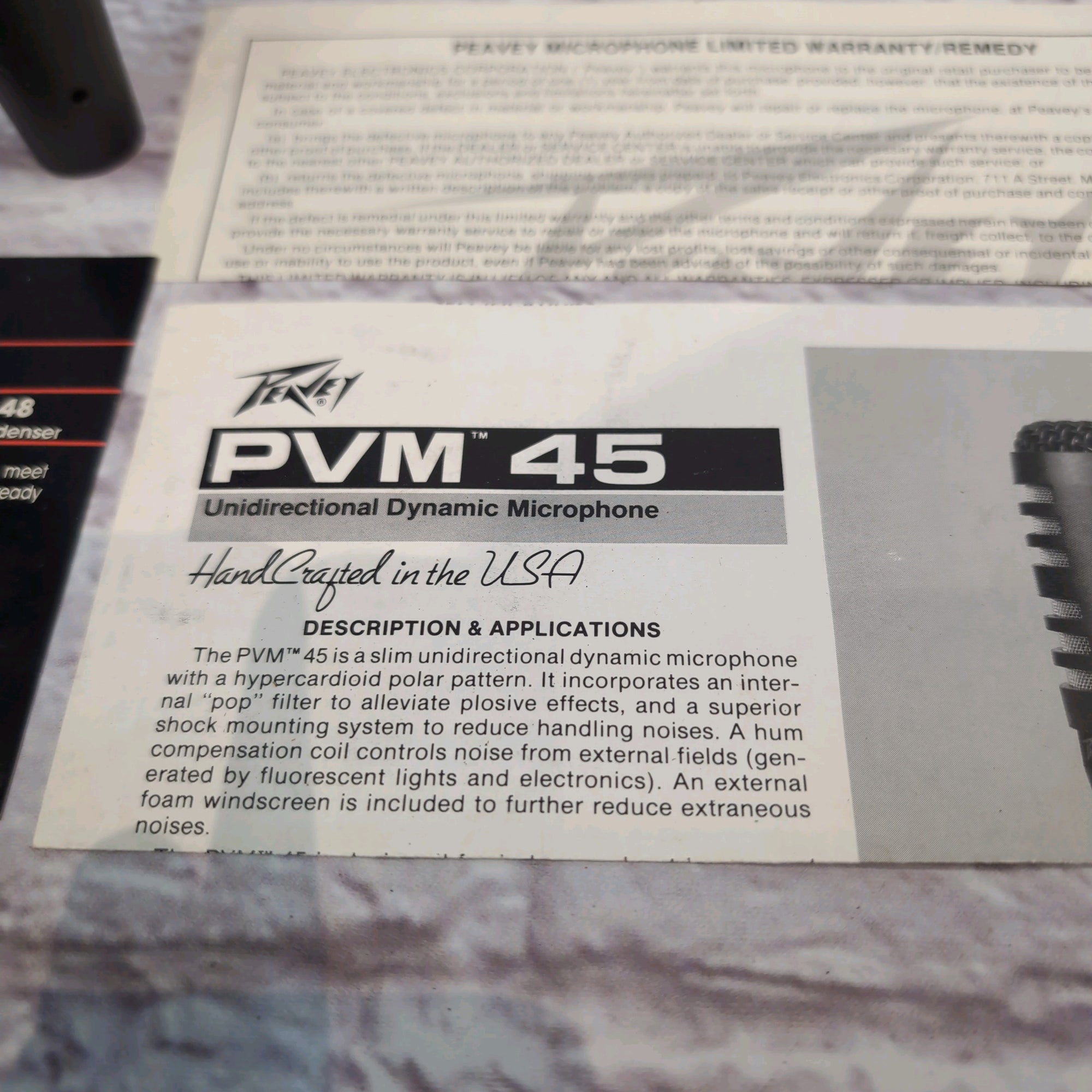 Peavey PVM45 Supercardioid Dynamic Mic w/ Case