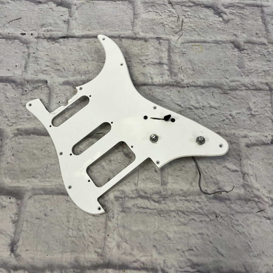 Unknown White Strat Pickguard HSS w/ Pots & Switche