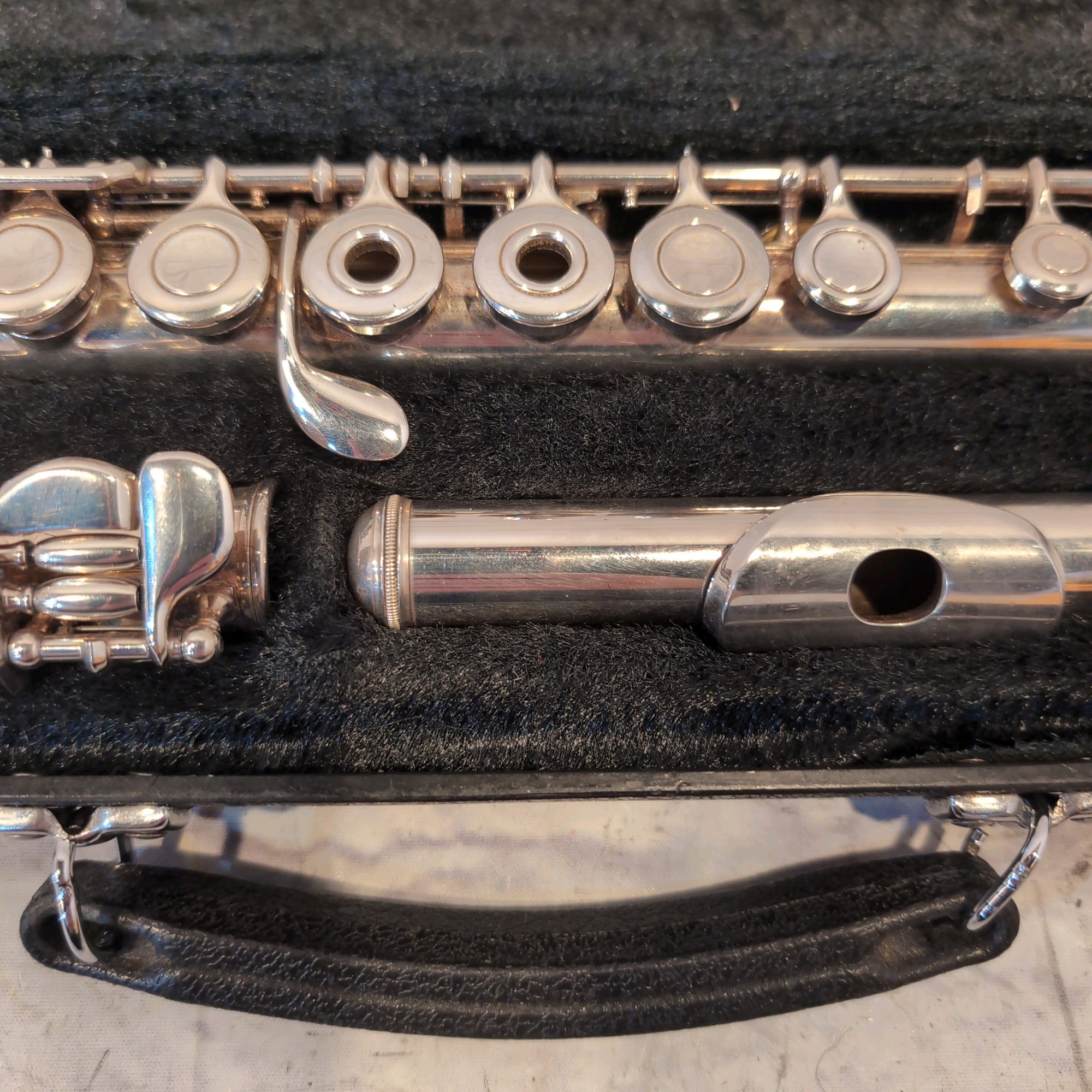 Yamaha Model YFL-385 II Flute Silver Head Open Hole Low B