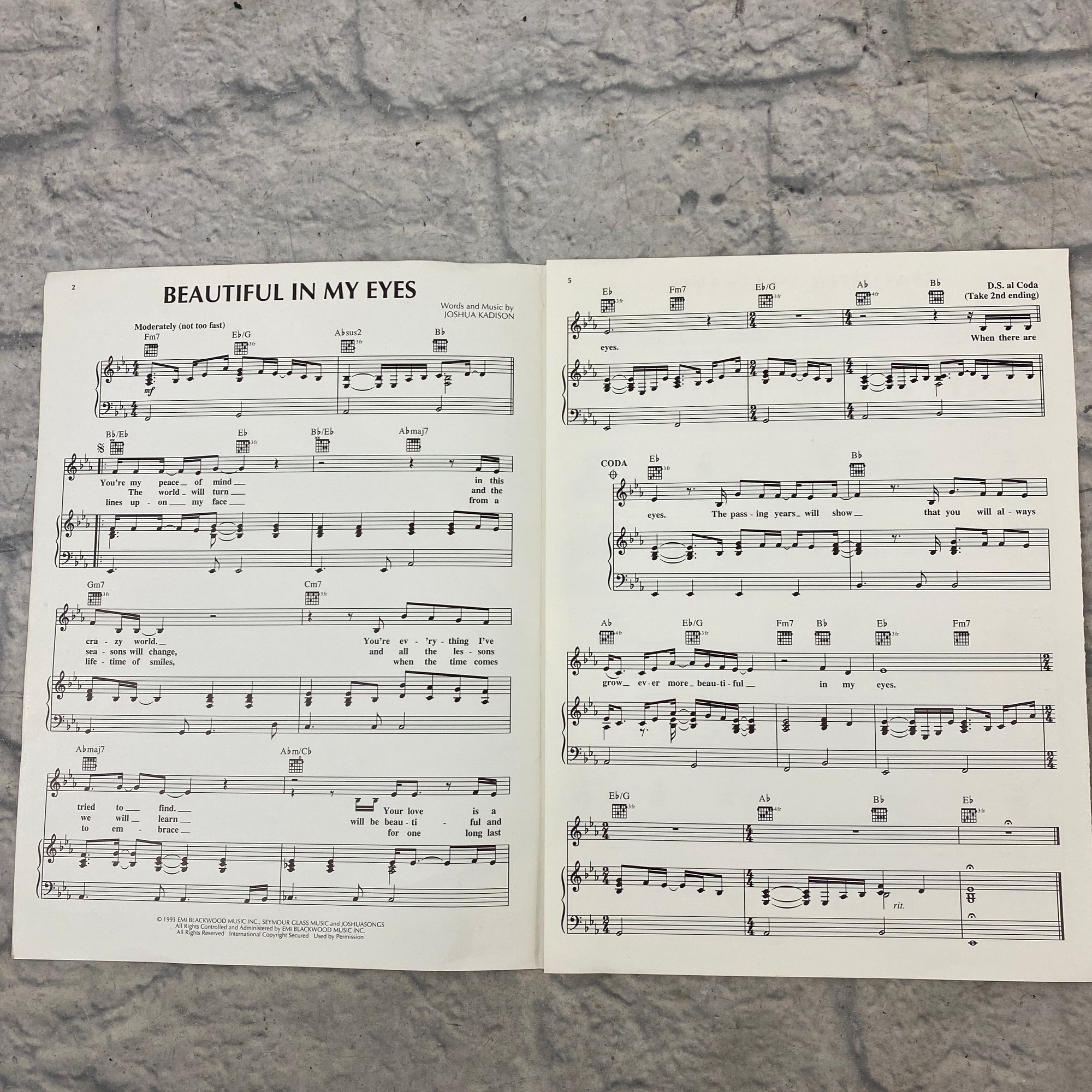 Hal Leonard Beautiful In My Eyes Piano/Vocal/Guitar Sheet Music