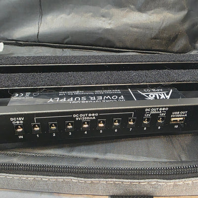 Aklot APB-03 Pedalboard 19" x 5" w/ Power Supply and 9v Cables