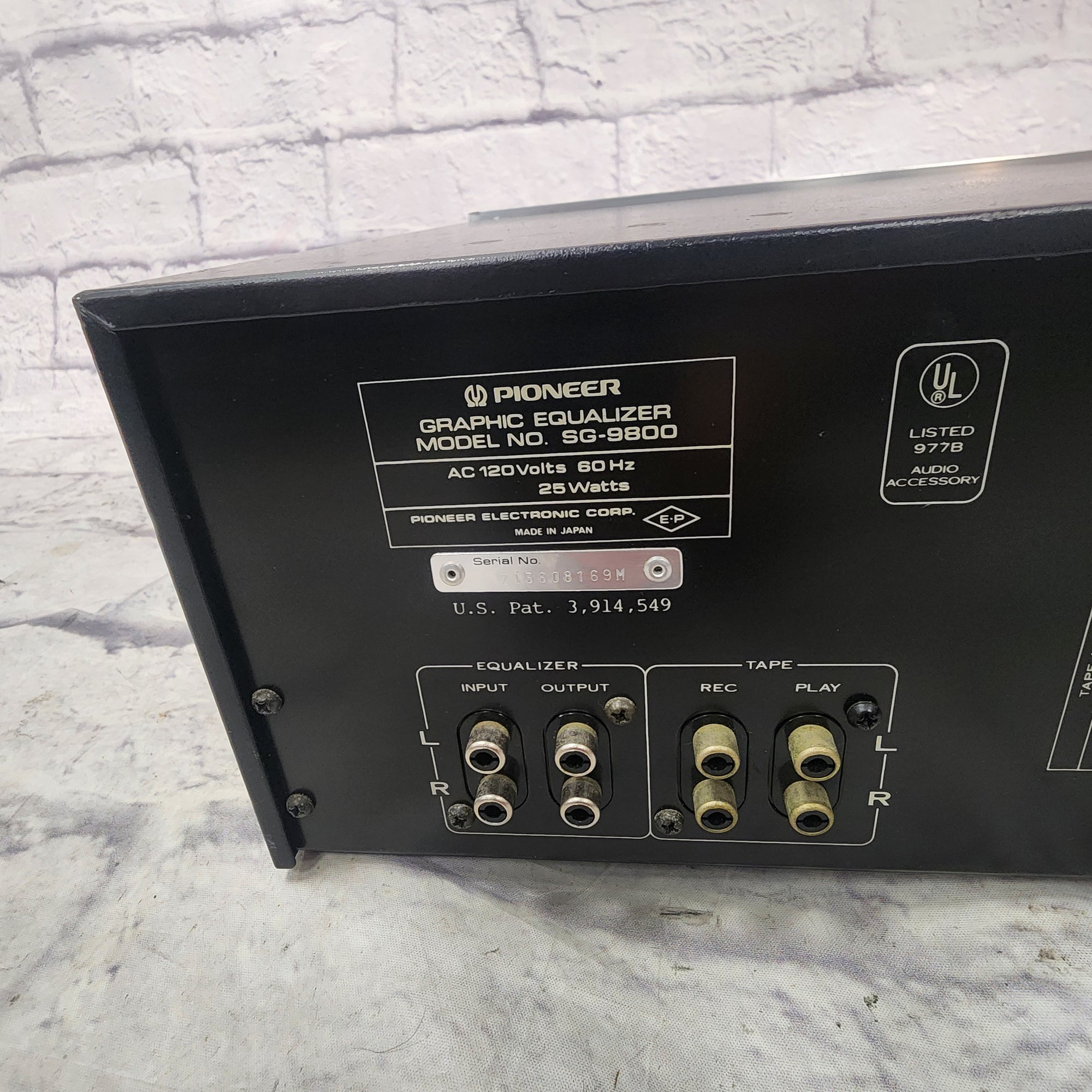Pioneer SG-9800 Graphic Equalizer Home Audio EQ
