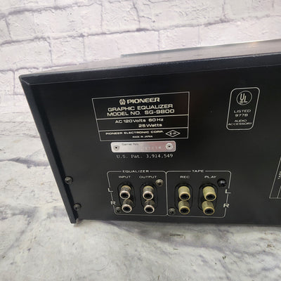 Pioneer SG-9800 Graphic Equalizer Home Audio EQ