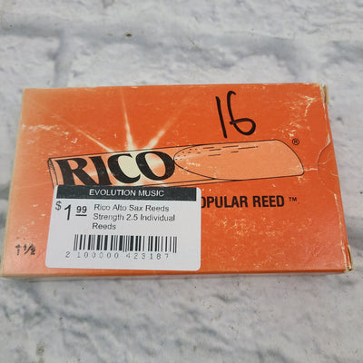 Rico Alto Sax Reeds Strength 2.5 Individual Reeds