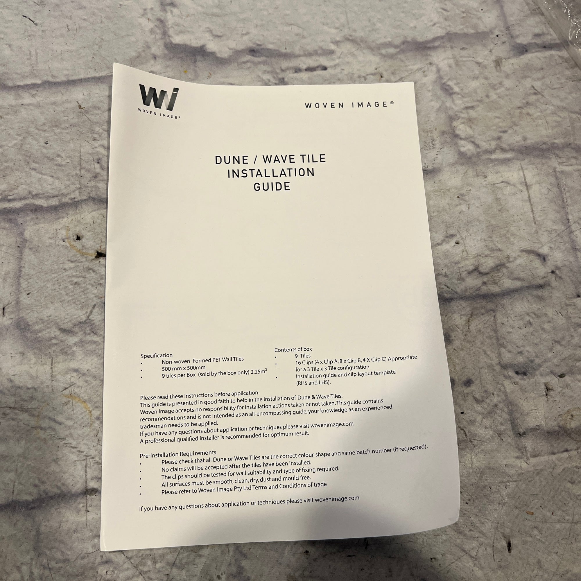 Woven Image Wave Tiles Acoustic Treatment 500mm x 500mm Set of 9