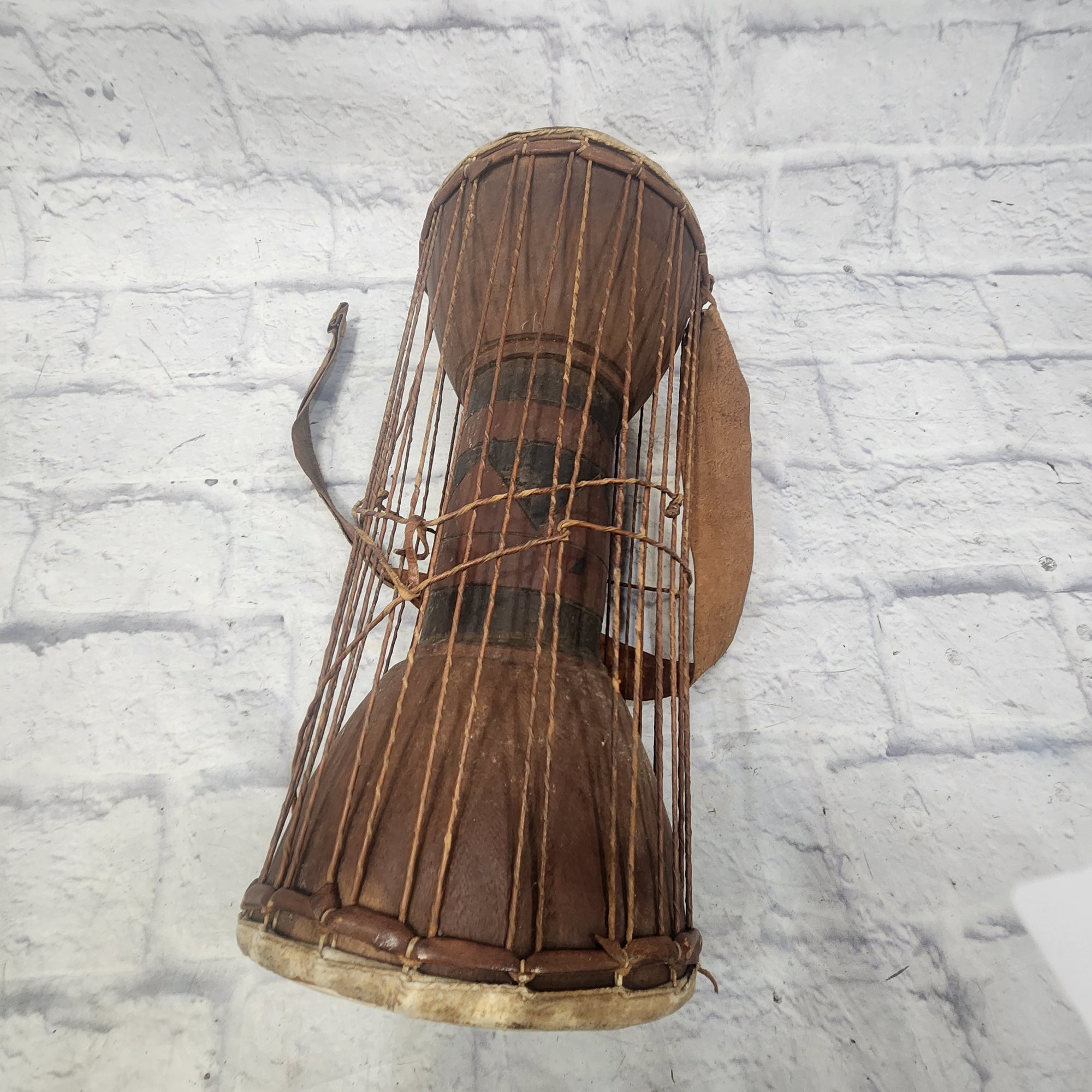 Unknown Hand Drum with Leather Strap