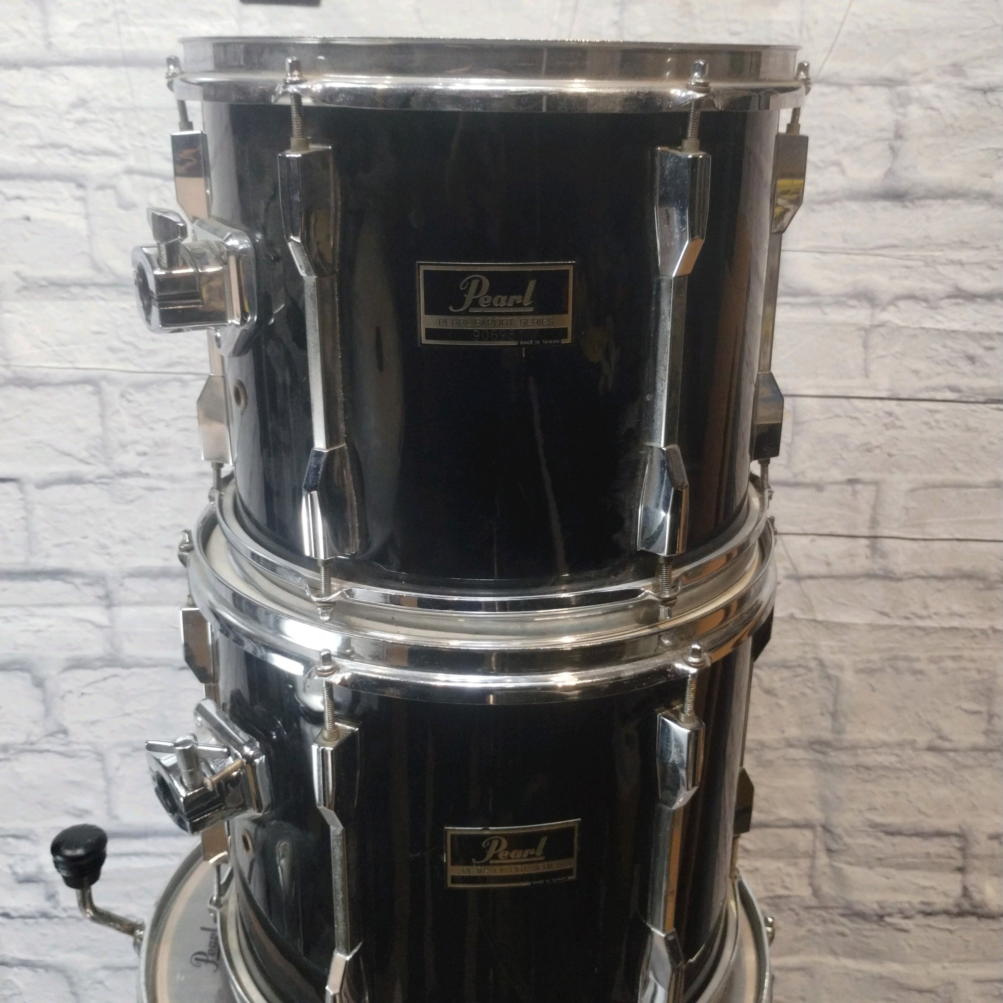 Pearl Export Black Drum Kit and Rack 12 13 16 22