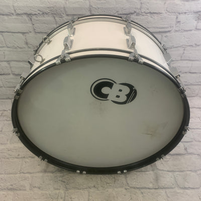 CB Percussion White 26" Marching Bass Drum