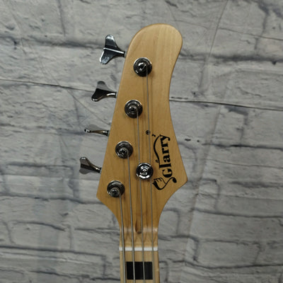 Glarry GP Bass White W/ Block Inlays