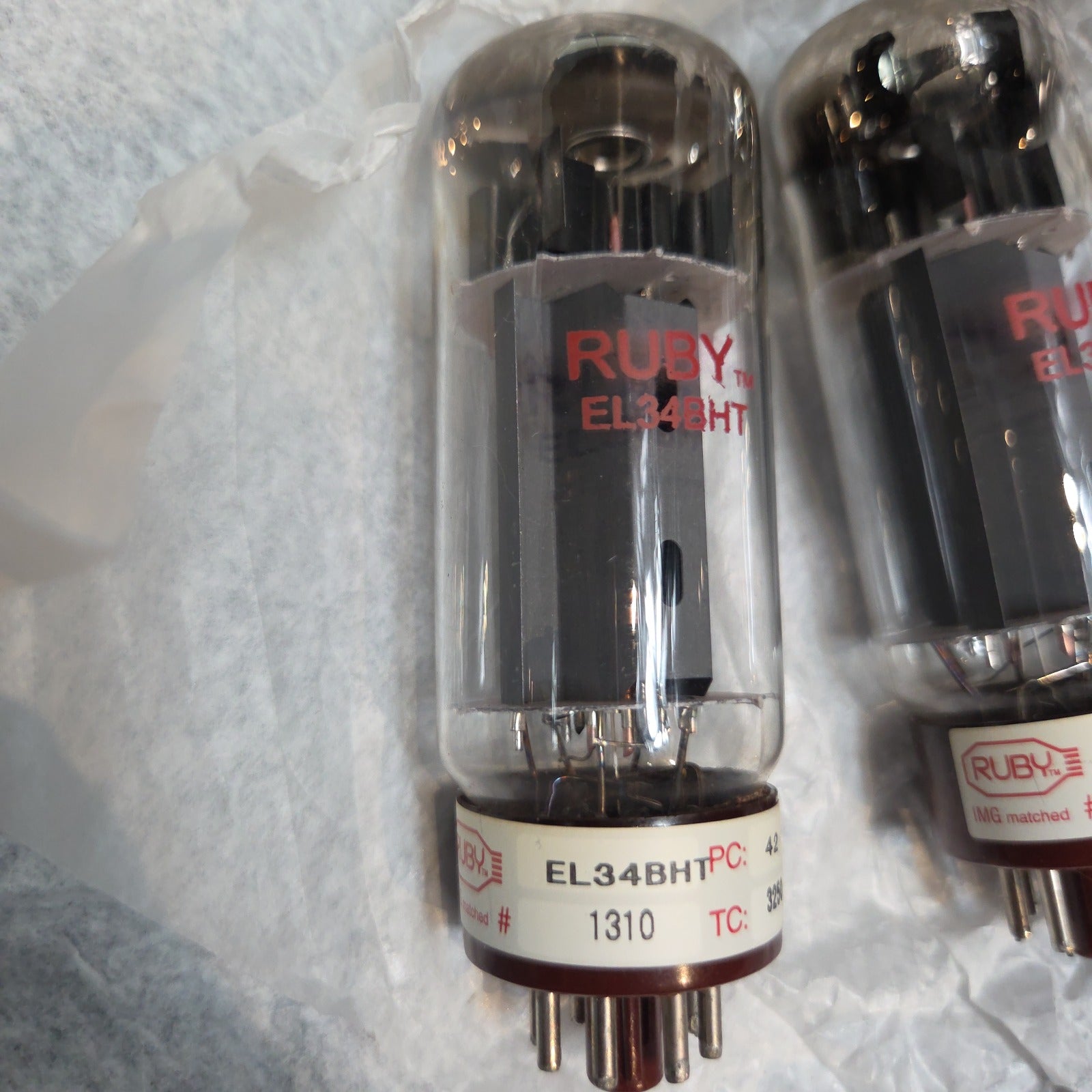 Ruby EL34BHT Pair Amplifier Tubes