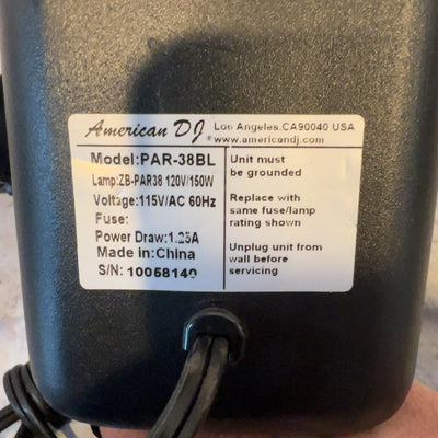 American DJ PAR38BL Par Light