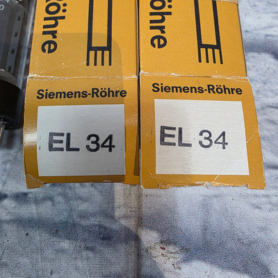 Siemens EL34 390 Tube Pair Amplifier Tubes