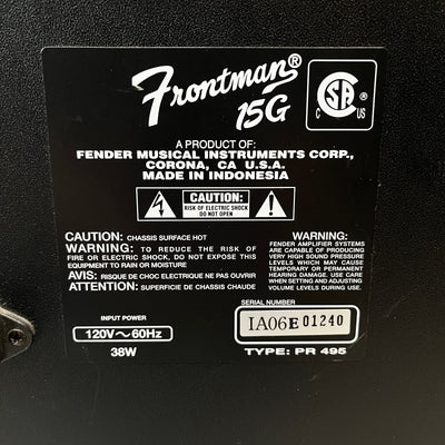 Fender Frontman 15G Guitar Combo Amp