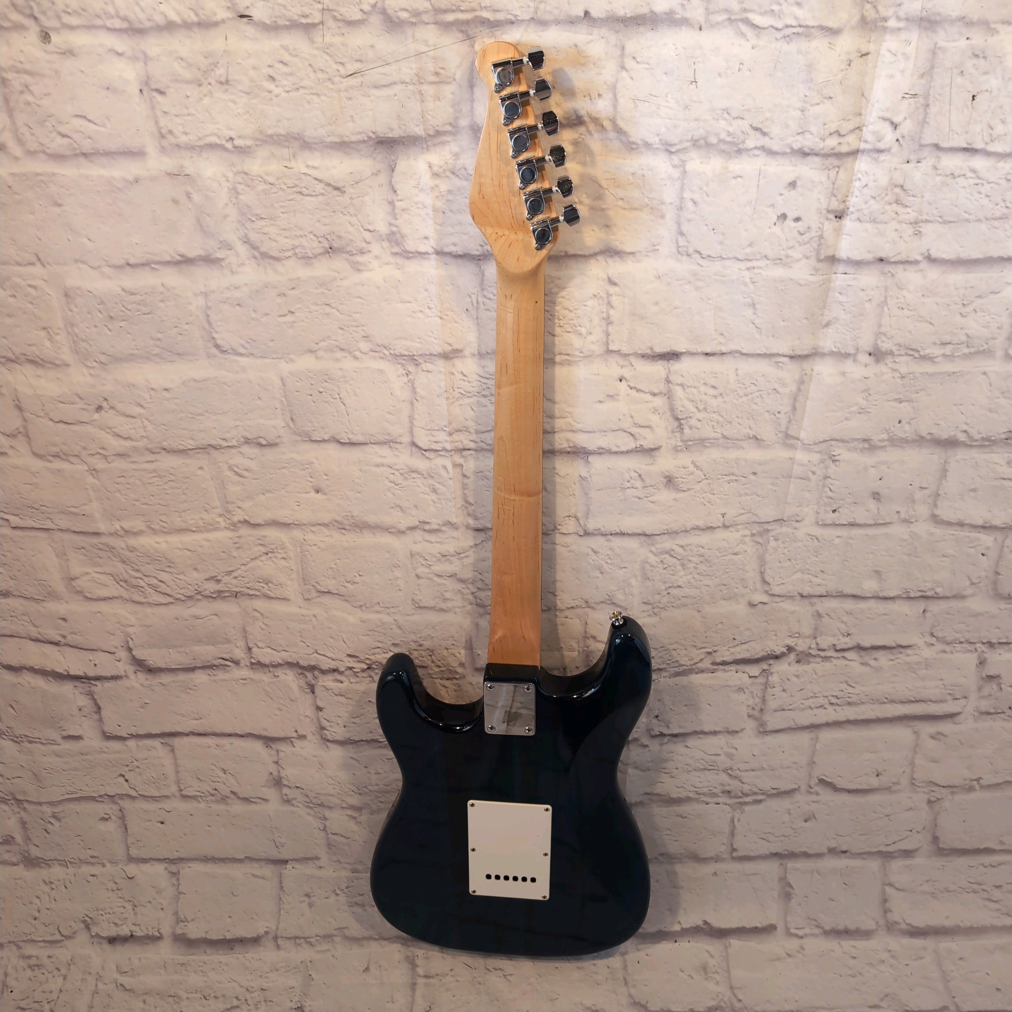 J Reynolds Transparent Teal Strat Style Electric Guitar