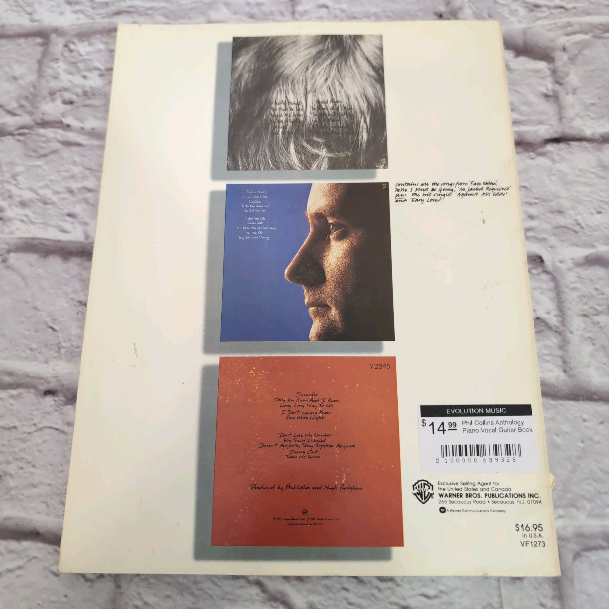 Phil Collins Anthology Piano Vocal Guitar Book
